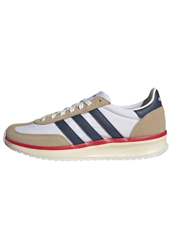 adidas Men's Run 70S 2.0 Shoes, FTWR White/Dark Blue/Warm Sandstone, 8 UK
