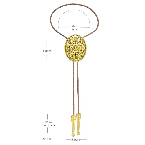 Image of Jeilwiy Bolo Tie for Men, Western Bolero Tie Cowboy Ties Native American Cowgirl Bolo Tie Accessories for Men Women