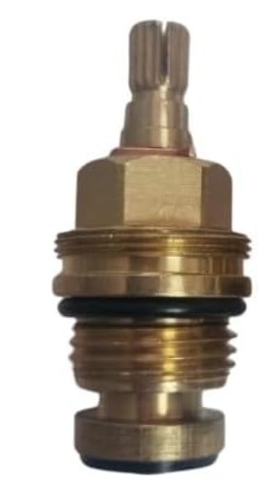 1/2" Screwdown Tap Gland 18 Teeth 7.6mm Spline - 50cm Height - for Armitage Shanks, Tantofex, Ideal Standard - Full Turn with Rubber Washer (Single)