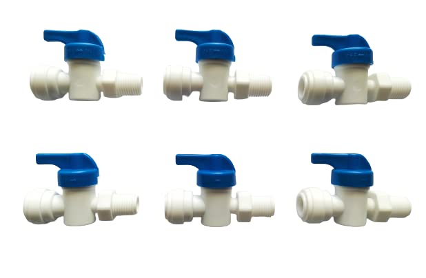 Image of STAR ENTERPRISES,* / /* RO 3 /8 Size Plastic Inlet Ball Valve for Pipe Tubing RO Water Purifier, On /Off Tee Cock (6)