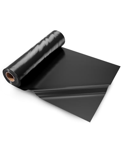 VEVOR Telo di Plastica 0,15 mm, 3,05 m x 30,48 m Barriera al Vapore per Intercapedine, Telo in Polietilene per Giardino ad Alta Resistenza, Telo per Pittori Fornitura di Plastica Agricola Nero