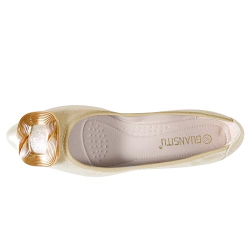 Unifizz Women Ballet Flats Buckle Wedding Ballerina Shoes Foldable Sparkly Comfort Slip on Flat Shoes2