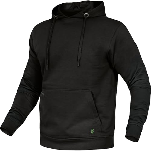 Leibwächter Flex-Line Kapuzenpullover Herren – Schwarz – M – 310 g/m² Hoodie mit Kängurutasche – Antibakteriell & Antipilling – Unisex Sweatshirt