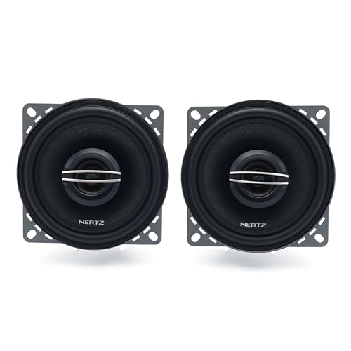 Hertz CX 100 Koaxiallautsprecher 100 mm 2-Wege-System mit PEI-Hochtonner und Polypropylen-Tieftonner, 40W RMS, 120W Spitzenleistung, 80 Hz - 22 kHz, 10cm, Silber