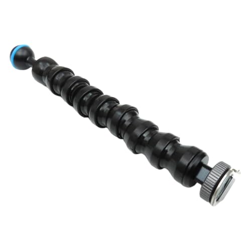 Lljsszr Underwater Camera Light Arm, Flexible Ball Head Joint Universal Scuba Diving Photography Rig, Hot Shoe Mount, 8 Joints