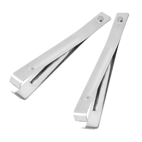 OKUMEYR Stainless Steel Garlic Tweezers Manual Garlic Peeler Garlic Skin Tool Reusable Peeling Tool Dual-head Garlic Peeler Lightweight Easy to Use Kitchen Tools