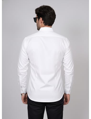Image of Diverse Men's Solid Formal Shirt | Premium Poly Cotton Full Sleeve Regular Fit Shirt for Men | Stylish Office, Business & Casual