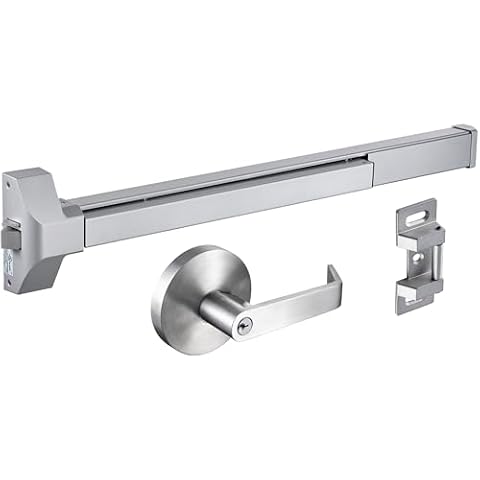 Deals On Wings Push Bar Panic Exit Device for Exit Doors, UL Listed, with Exterior Lever Cover