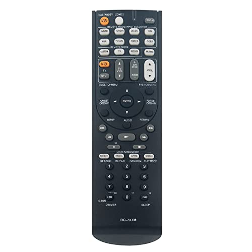 VINABTY RC-737M Replacement Remote Control Compatible with Onkyo AV Receiver RC737M remote control TXSR507 TX-SR507 TX-SR577 HTR67 TXSR577 RT24140737 - Image 3