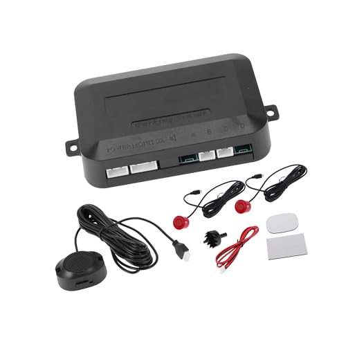 A ABSOPRO Système Universel Radar Recul Pour Véhicule Automobile Capteurs Stationnement Recul Détection Distance Rouge 2 Capteurs Stationnement Alarme...