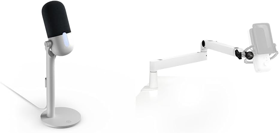 Online Meeting Kit – USB Microphone with Low-Profile Mic Arm, Tap-to-Mute, Cable Management, Ideal for Home Office, Meetings, and Workspaces, Teams, Zoom, Slack, Discord, Plug & Play for Mac/PC