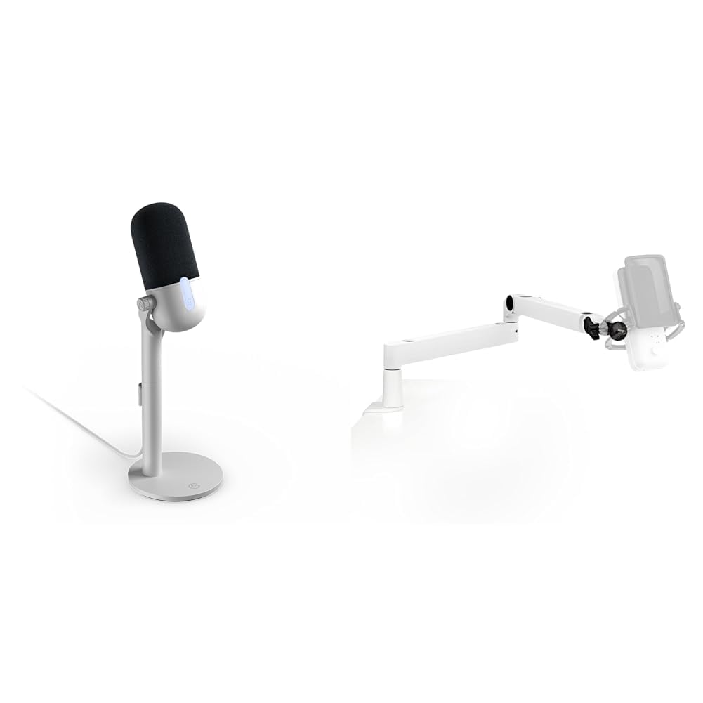 Elgato Online Meeting Kit – Micrófono USB con Brazo de Perfil Bajo, Tap-to-Mute, Gestión de Cables, Ideal para Trabajar desde Casa, Reuniones y Oficinas, Teams, Zoom, Slack, Plug & Play para Mac/PC