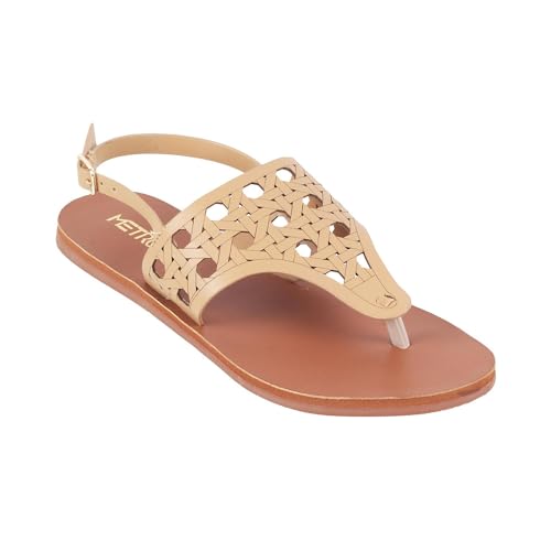 Image of Metro Women Synthetic Leather Flat Sandal