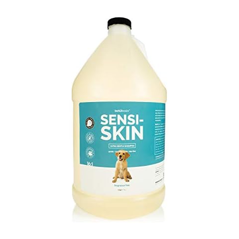 Bark 2 Basics Sensi-Skin Hypoallergenic Dog Shampoo, 1 Gallon, All Natural Ingredients, Sensitive Skin Pet Shampoo, Gentle, No Fragrance, Non-Irritating, For Dogs with Allergies and Dry, Itchy Skin Cover