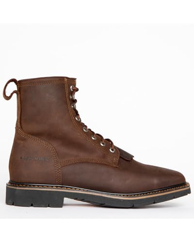 Cody James Men's 7" Mustang Lace-Up Kiltie Work Boot Soft Toe - C8mr22