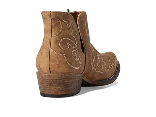 Image of ROPER Womens Ava Embroidered Snip Toe Casual Boots Ankle Low Heel 1-2 inch