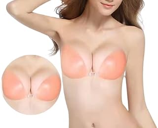 HELISHA Women's & Girls Padded Wire Free Regular Reusable Strapless Wire Free Stick-On Bra Silicone Push Up Free-Bra (Pac... Price In India