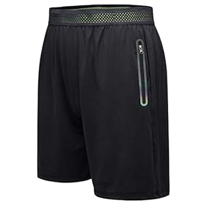 MRACSIY Heren Running Gym Sport Shorts Outdoor Workout Training Shorts met zakken