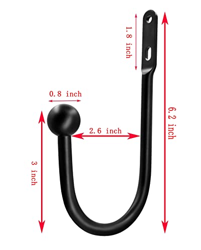 Vrss Curtain Tiebacks Drapery Holdbacks Simple Vintage Style (2Pcs Black) #TOP3