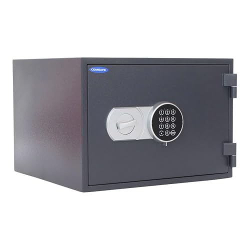 FELGNER Möbeltresor FIRE SHIELD 32 mit Elektronikschloss | hochsicherer Stahl-Tresor für Dokumente und Wertsachen | Feuerschutz 60 Minuten | mit Kunststoff-Lade | Anthrazit