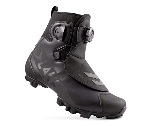 Lake MX146-X Wide Winter Mountain Bike Shoes BLK-BLK-REFLECT 48