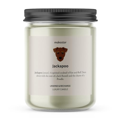 Jackapoo Gifts - Luxury Soy Wax Candle - Vanilla, Jasmine, Sugared Almond - Makester, White - Image 2