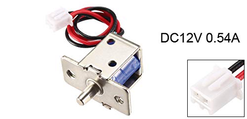 Amazon | uxcell ミニ電磁ソレノイドロック プッシュプルドアロック DC