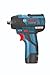 BOSCH PS82-02 12V Max EC Brushless 3/8 In. Impact Wrench Kit - Compact, Lightweight, 85 Ft.-Lbs. Max Torque, Two Speed Settings, LED Light Ring, Includes Batteries, Charger, Belt Clip, Carrying Bag