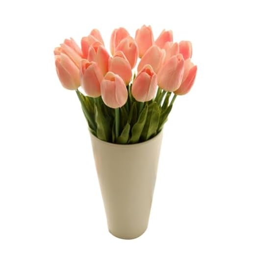 Abaodam Flores para La Decoración Tulipanes De Simulación Tulipanes Falsos Tulipanes para Boda Flores De Tulipán Falsas Flores De Tulipanes De Toque Real En Casa Flor Artificial