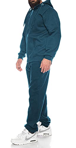 Coofandy Men's Hoodie And Sweatpants Sweatsuit Set 2 Piece Casual Hoodies Sweatshirt Pants Tracksuit Suit For Men Peacock Blue, 4Xl #TOP1