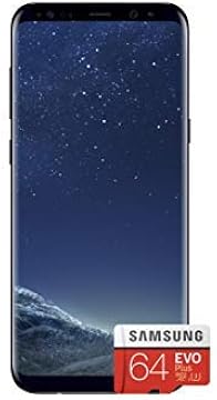 Samsung Galaxy S8 Single SIM 64GB 5 8 Inch Android UK Version Sim Free Smartphone Midnight Black with 64GB MicroSDXC EVO Plus Memory Card Amazon Memory Edition 