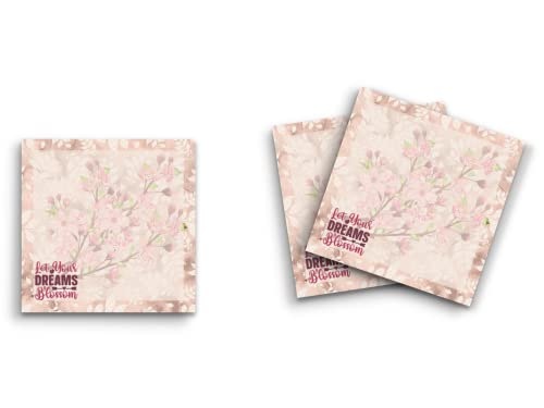 Papeterie notes adhésives 7,6x7,6cm bloc mémo repositionnable fleurs cerisier