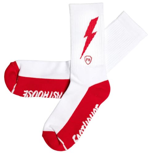 FASTHOUSE Wired Sock (White/Red, Large/X-Large)