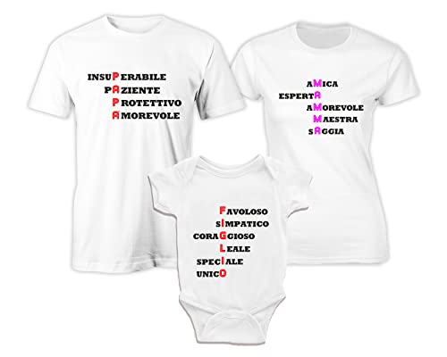 Puzzletee Tris Famiglia - Magliette e Body Neonato...