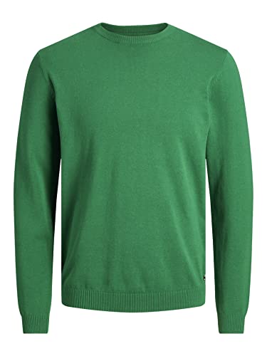 Jack & Jones Men's Jjebasic Knit Crew Neck Noos Sweater, Verdant Green, S