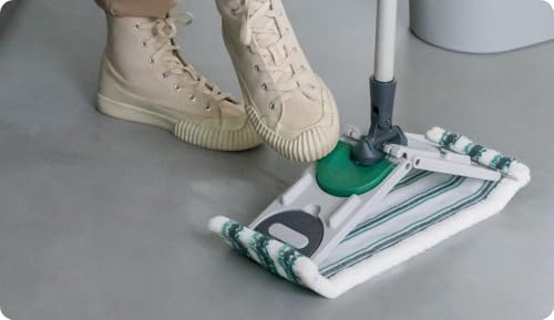 Eco Ego Bodenwischer Wischmopp Set Mit Eimer Mit Teleskopstiel Flachwischmopp Mit Wischbezug Aus Mikrofaser Dick Robust Saugfähig Mit Auswringfunktion Putzset Wischeimer 13 L Stiel 79-137 cm Circular – Bild 6