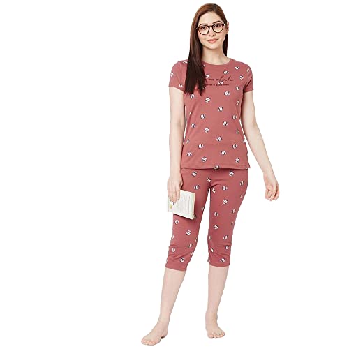 Image of Sweet Dreams Printed Cotton Regular Fit Womens Nightsuit