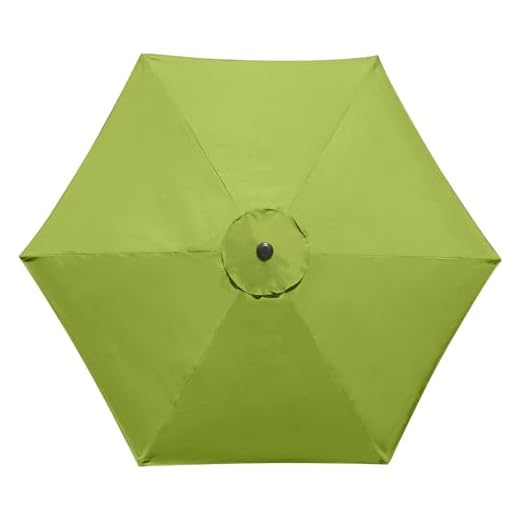 YOUGE OUTDOOR 9 Feet Patio Umbrella Replacement Canopy for 6 Ribs, Market Umbrella Top, Yard Table Umbrella Top Cover,Universal Strong and Thick Umbrella Canopy,Canopy Only (Sage Green)