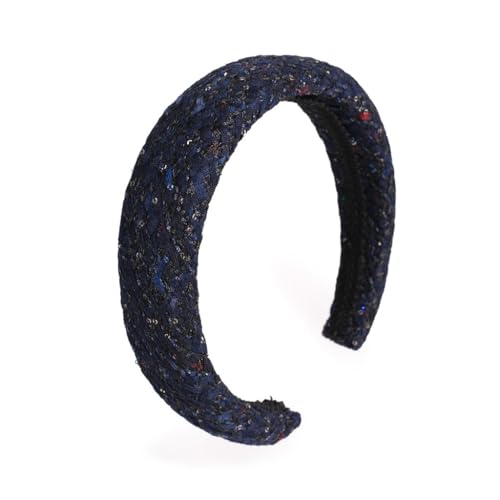Hair bands compression bundles high skull top headbands premium feeling headwear wide edge hairpin(Blue) image 4