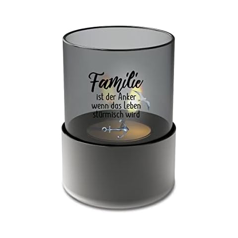 Smyla Windlicht mit Gravur aus Glas und Edelstahl Cover