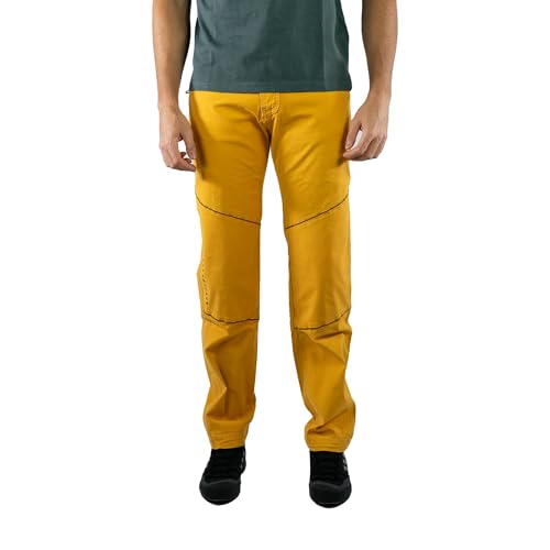 Pantalón Trekking Hombre – Pantalón Escalada Elástico y Resistente – Pantalón para senderismo – Cintura Ajustable, Rodillas Reforzadas y Bajos Regulables – Comodidad, Estilo para Montaña (S, GEZANIA)