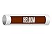 ComplianceSigns.com Helium Pipe Label Decal, 8x2 inch 5-Pack Vinyl for Pipe Markers