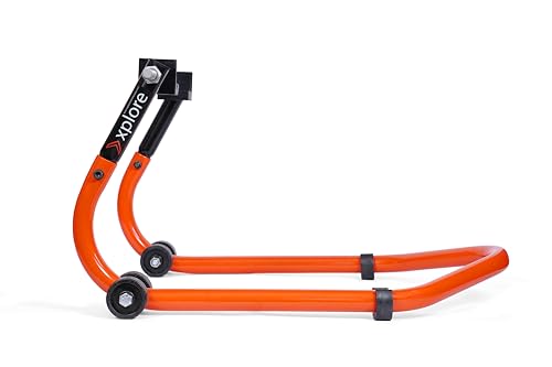 Image of Explore Dismantle Premium Universal Paddock Standwith Swingarm L Supports for All Bikes Upto 300kgWeight (Comes with 5 Year Frame Warranty-Orange) (Black Orange Dual Tone)