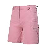 Izas - Pantalón Corto de Montaña para Mujer - Pantalón de Trekking y Senderismo de Primavera y Verano - Tejido Ligero y Fresco - Cómodo, Transpirable y de Secado Rápido - Lardy Rosa - L