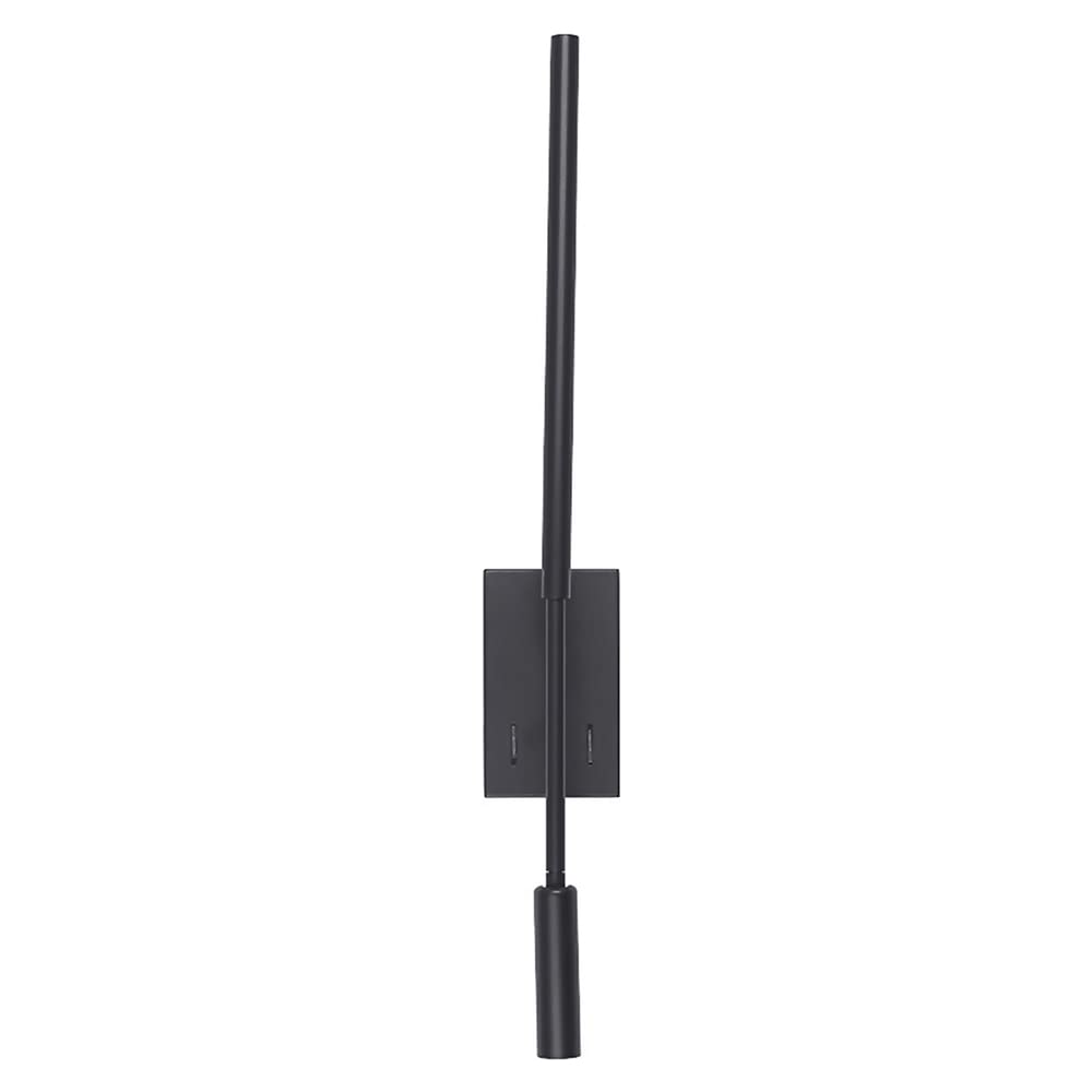 Lámparas de pared LED modernas en metal negro aplique lineal ultrafino