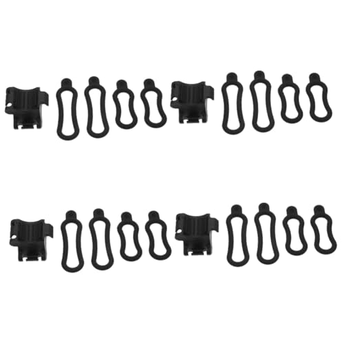 Abaodam 4 Sets Rotatable Plastic Flashlight Holder Clip for Mountain Bike Sturdy Design Compatible with Bikes for Night Riding Safety and Convenience