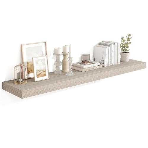 Heimlove Floating Shelves 55.1" W x 10.3" D Grey Set of 1