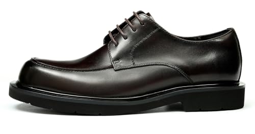 Santimon Oxfords for Men Formal Dress Suit Shoes Genunie Leather Plain Toe Modern Prom Derby Mens Fashion Tuxedo Wedding Dress Business Causal Lightweight Comfortable Shoes2