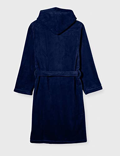 Playshoes Unisex Kinder Fleece-Bademantel Morgenmantel, marine, 170/176