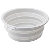 伊勢藤(ISETO) たらい ソフトタブ グレー 12L 幅40.5×奥行42.6×高さ4.5~16.5cm 日本製 折りたたみ 耐熱100℃ フック付 吊り下げ 足湯 つけ置き洗い 防災用品 コンパクト アウトドア キャンプ ペットバス 中型 I-615